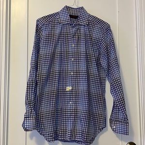 Etro Blue Check Button Down
